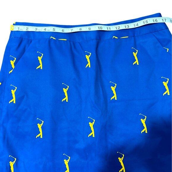 LoudMouth Woodworth Skort Women's Size 10 Blue Golfer Print Skirt - Picture 5 of 6